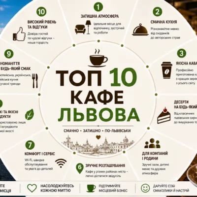 ТОП 10 кафе Львова: рейтинг, відгуки та як обрати